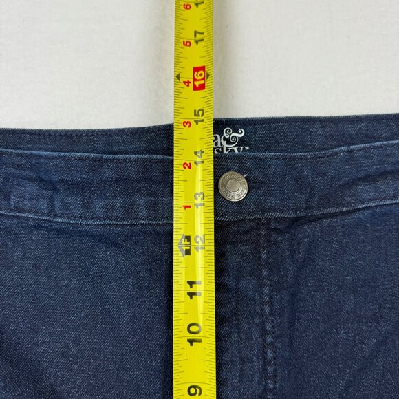 NWT Terra & Sky Women's Straight High Rise Stretch Blue Denim Jeans Plus Sz 26WP - Picture 9 of 11